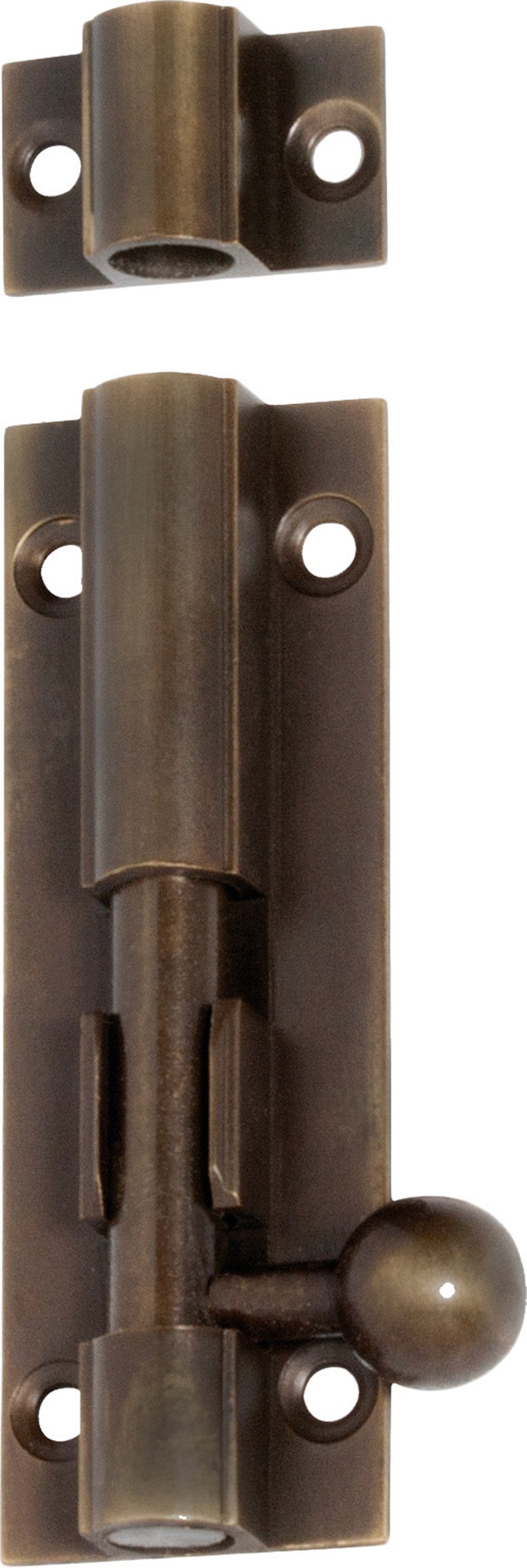 Barrel Bolt Antique Brass / L75mm