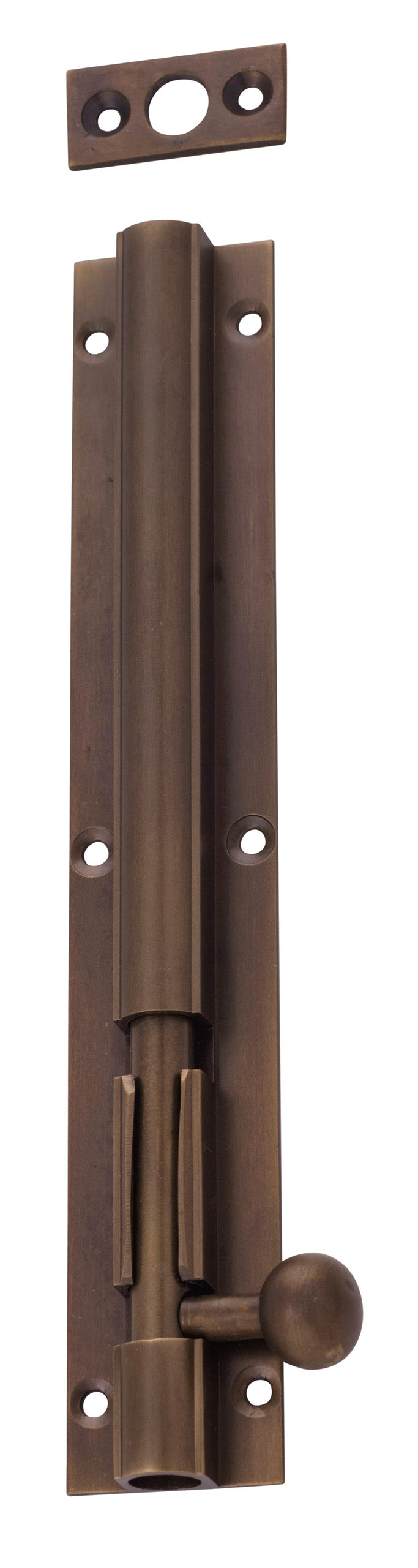 Barrel Bolt Antique Brass / Long Throw L150mm