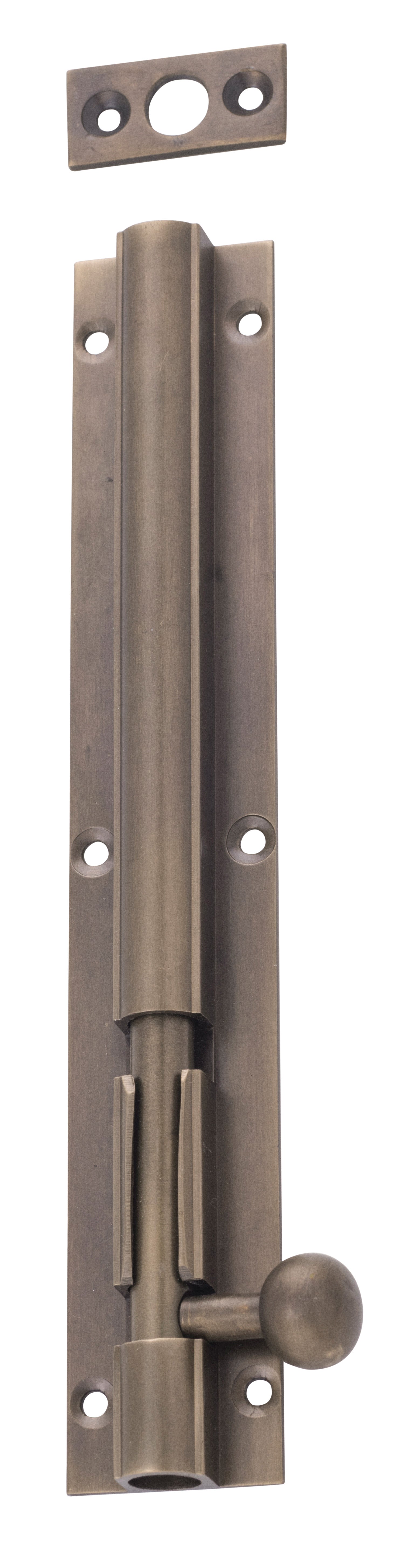 Barrel Bolt Antique Brass / Long Throw L150mm