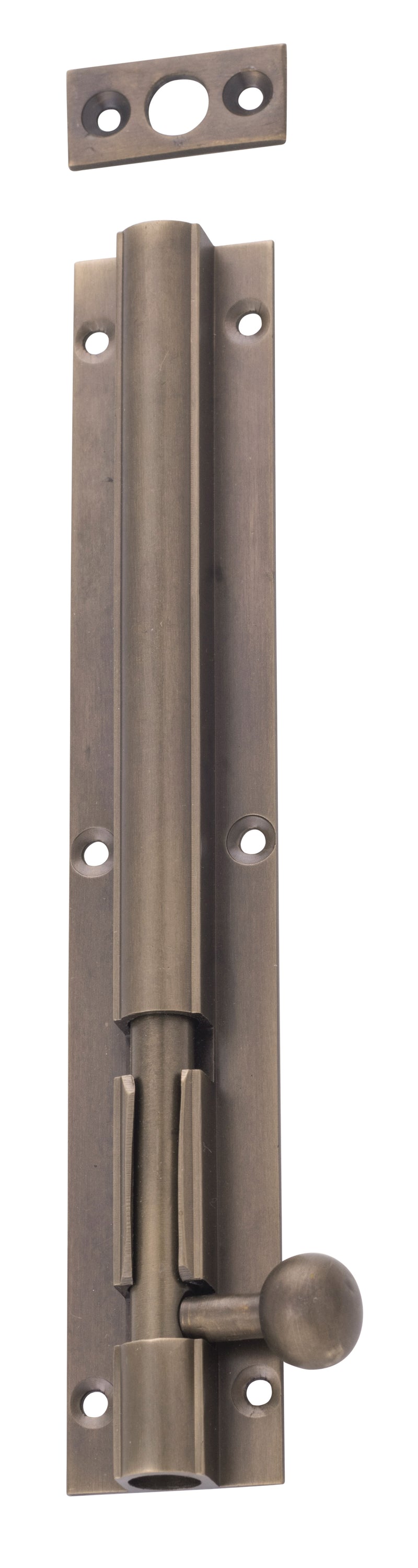 Barrel Bolt Antique Brass / Long Throw L150mm