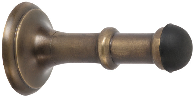 Small Concealed Fix Door Stop Antique Brass