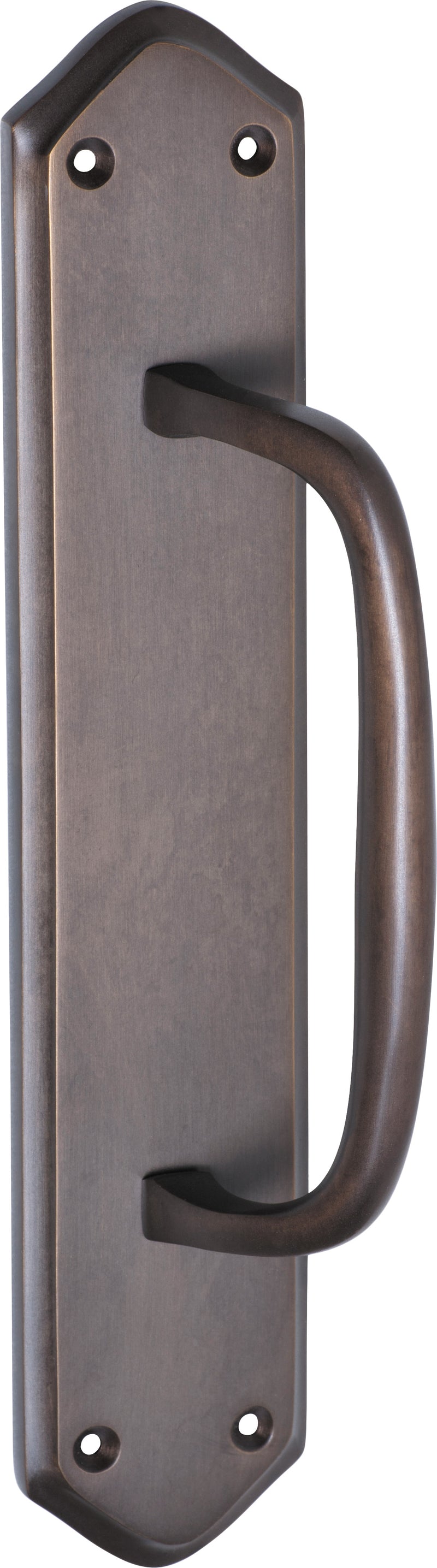 Offset Pull Handle on Backplate Antique Brass / H250xW50xP50mm