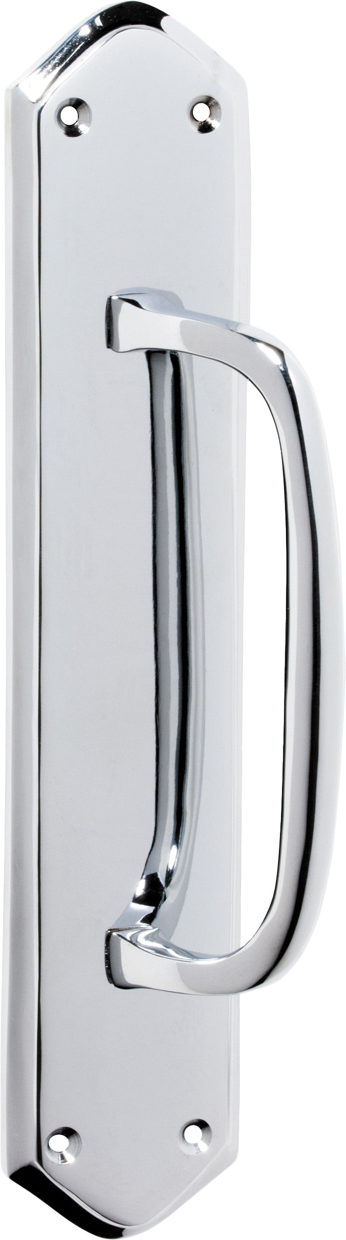 Offset Pull Handle on Backplate Chrome Plated / H250xW50xP50mm