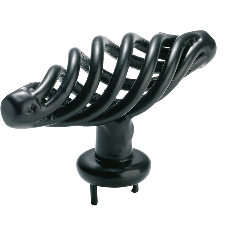 Wire Twist Cabinet Pull Handle Matt Black / L65xP37mm