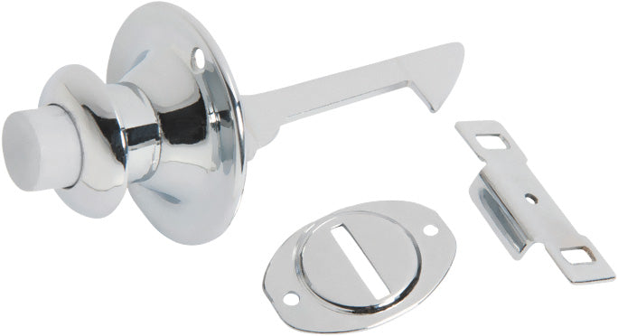 Deco Push Button Catch Chrome Plated