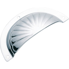 Fluted Drawer Pull - Sheet Brass Satin Chrome