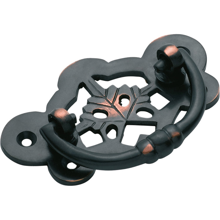 Maple Leaf Cabinet Handle Antique Copper / H40xW70mm