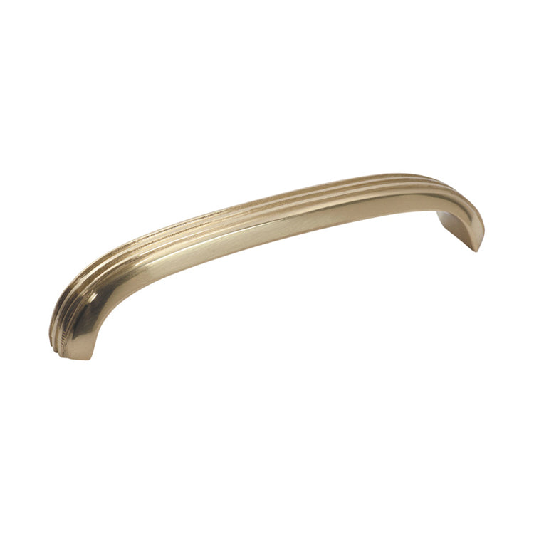 Deco Cabinet Pull Handle Polished Brass / Curved L125xW20xP25mm
