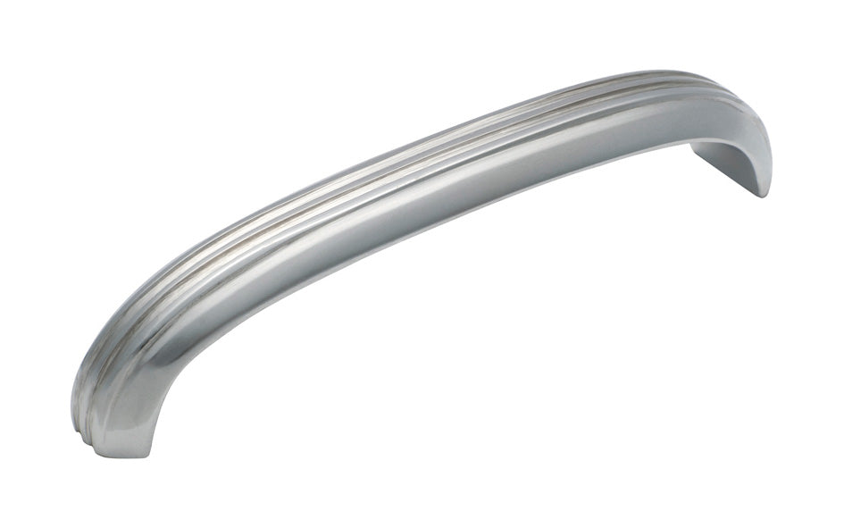 Deco Cabinet Pull Handle Chrome Plated / Curved L125xW20xP25mm