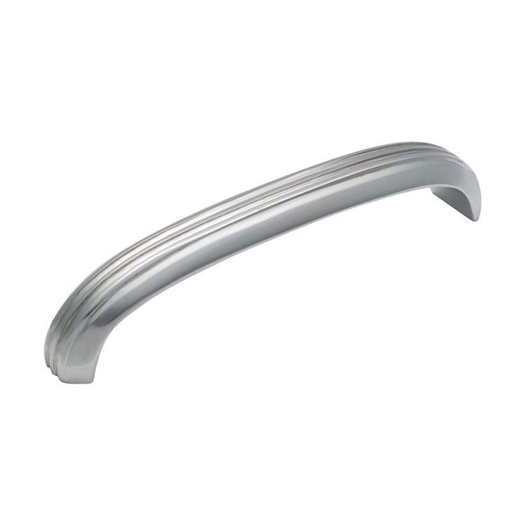 Deco Cabinet Pull Handle Chrome Plated / Curved L125xW20xP25mm
