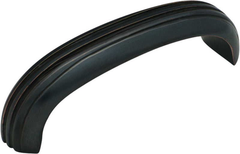 Deco Cabinet Pull Handle Antique Copper / Curved L85xW20xP27mm