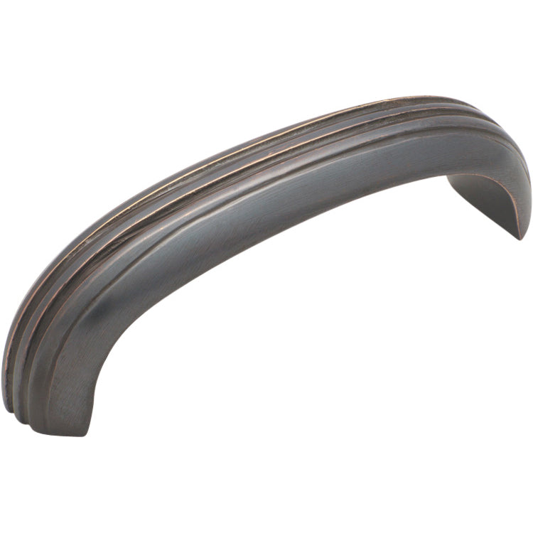 Deco Cabinet Pull Handle Antique Copper / Curved L85xW20xP27mm
