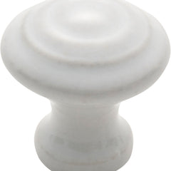 Domed Porcelain Cupboard Knob White Porcelain / D25xP30mm