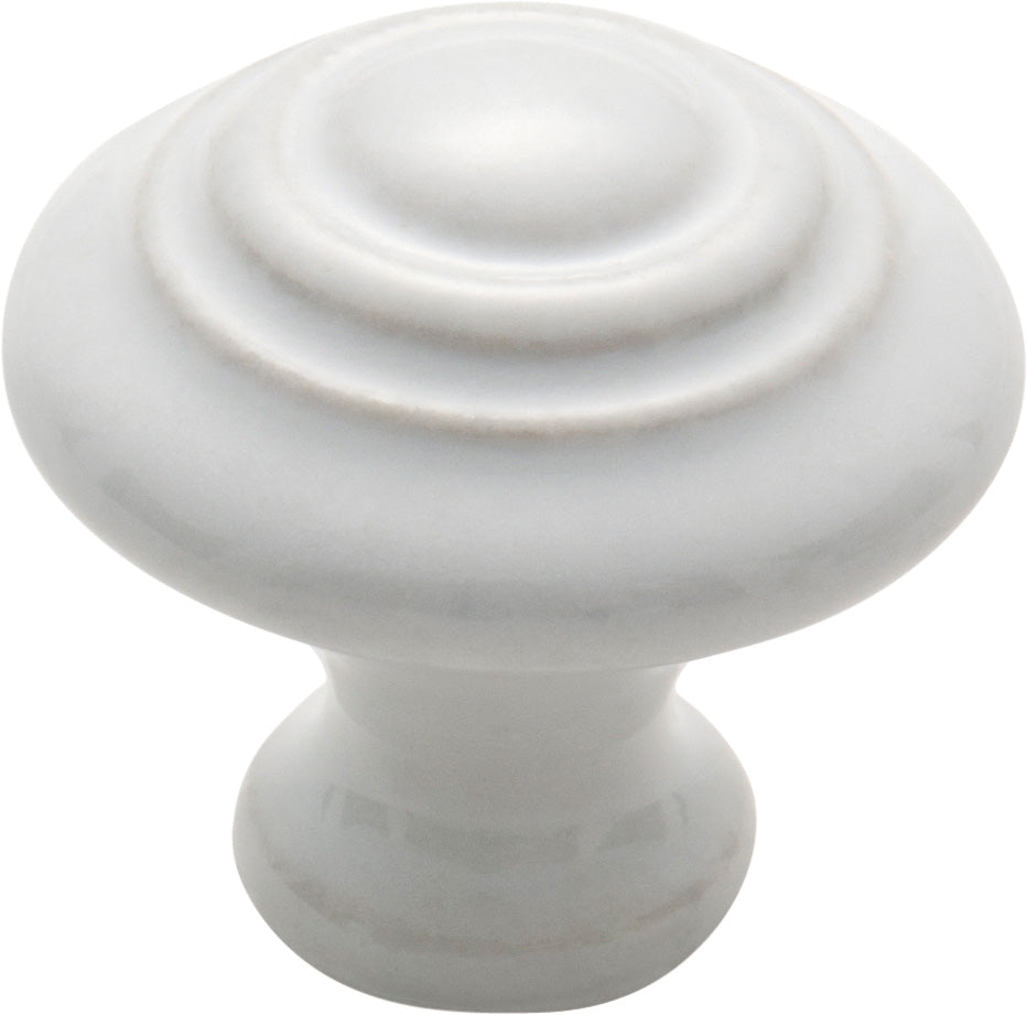 Domed Porcelain Cupboard Knob White Porcelain / D32xP31mm