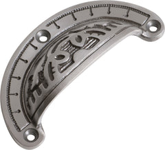 Ornate Drawer Pull Polished Metal