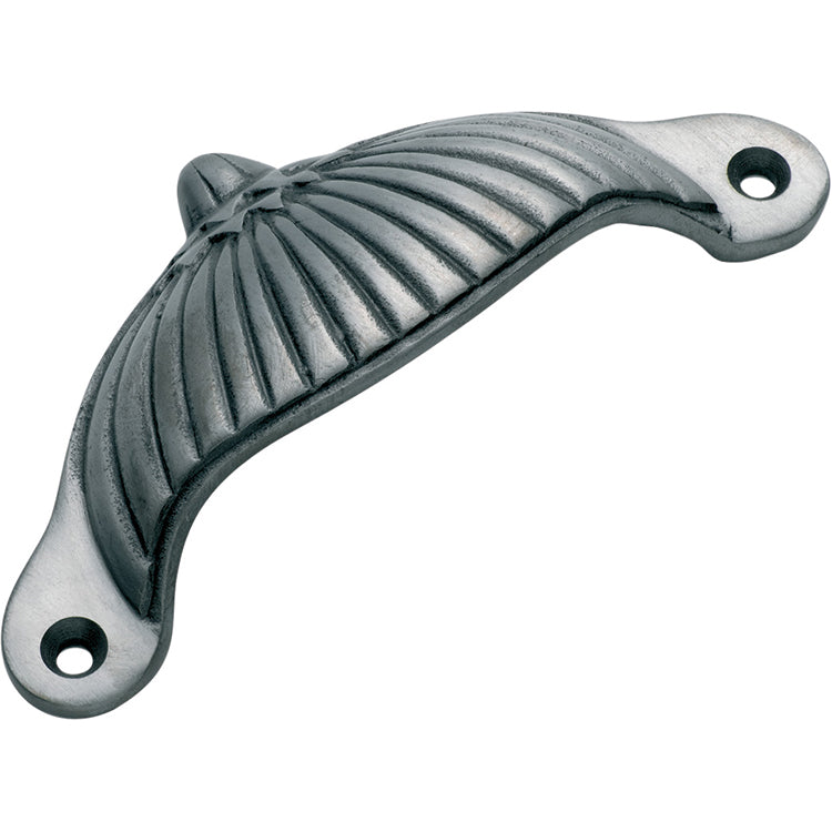 Fluted Drawer Pull Polished Metal