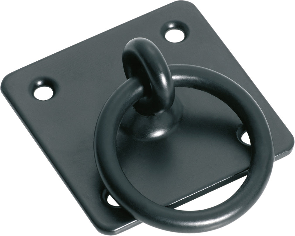 Square Iron Ring Pulls Matt Black