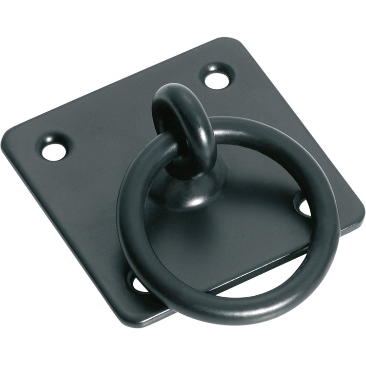 Square Iron Ring Pulls Matt Black