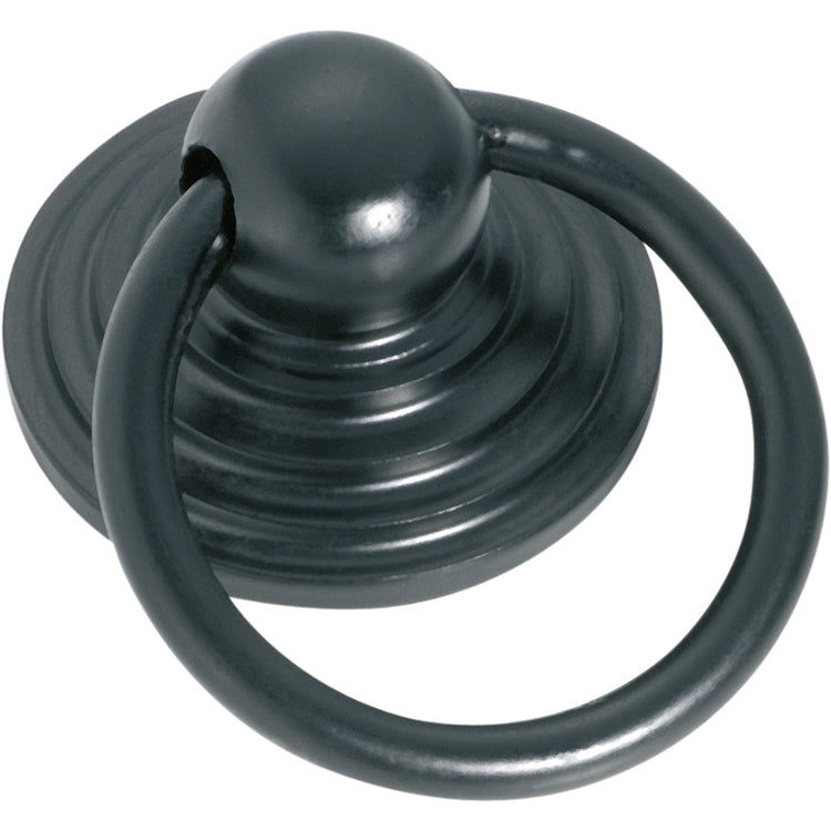 Stepped Iron Ring Pulls Matt Black