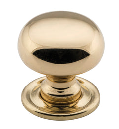 Classic Cupboard Knob Polished Brass / D25xP27mm