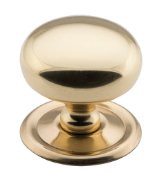 Classic Cupboard Knob Polished Brass / D38xP35mm