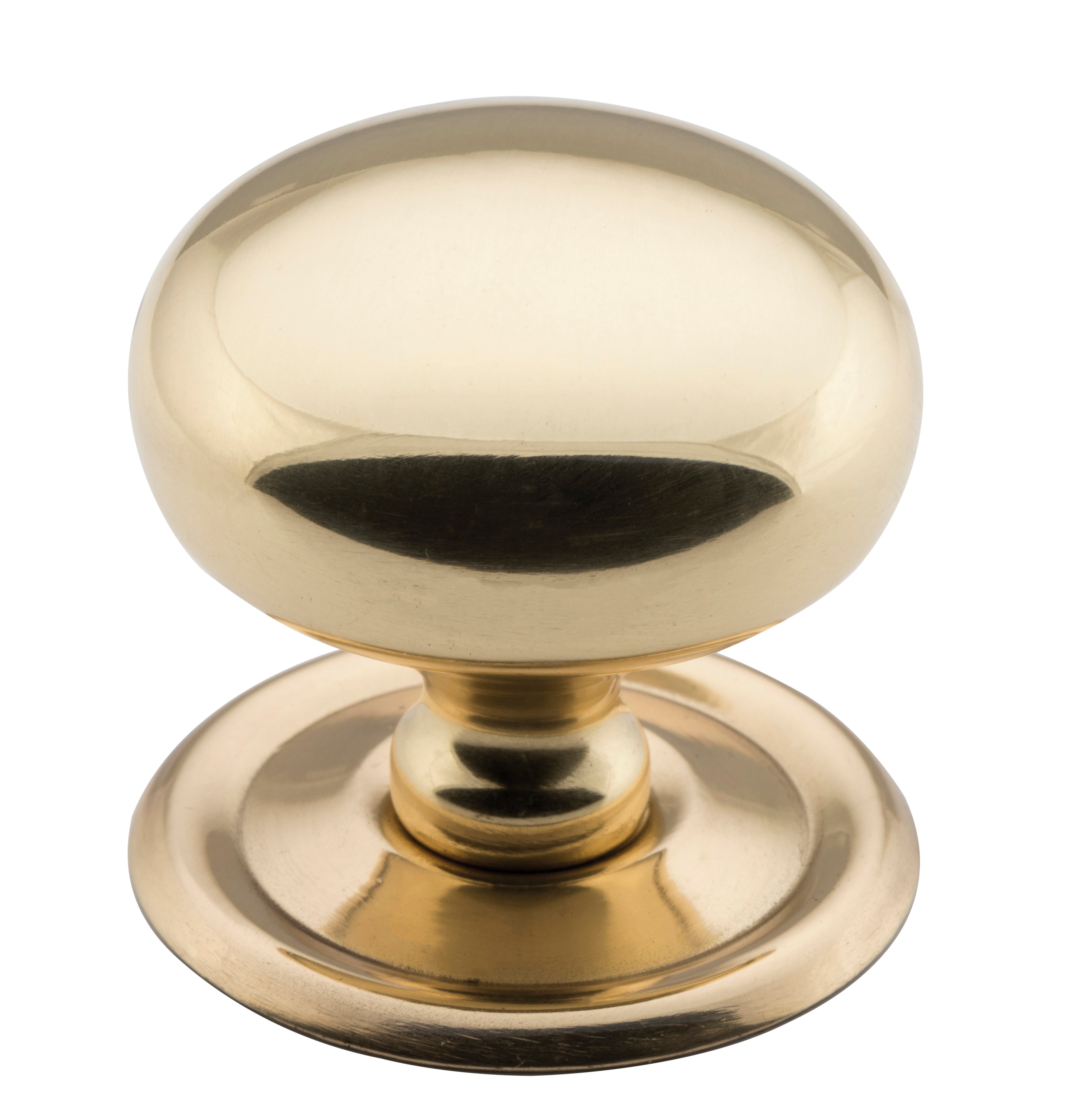 Classic Cupboard Knob Polished Brass / D38xP35mm