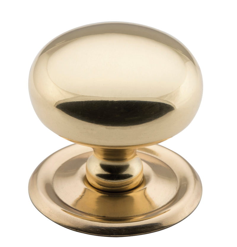 Classic Cupboard Knob Polished Brass / D38xP35mm