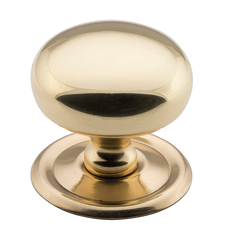 Classic Cupboard Knob Polished Brass / D38xP35mm