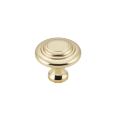 Domed Cupboard Knob Polished Brass / D25xP24mm