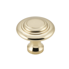Domed Cupboard Knob Polished Brass / D38xP35mm