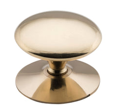 Victorian Cupboard Knob Polished Brass / D50xP37mm