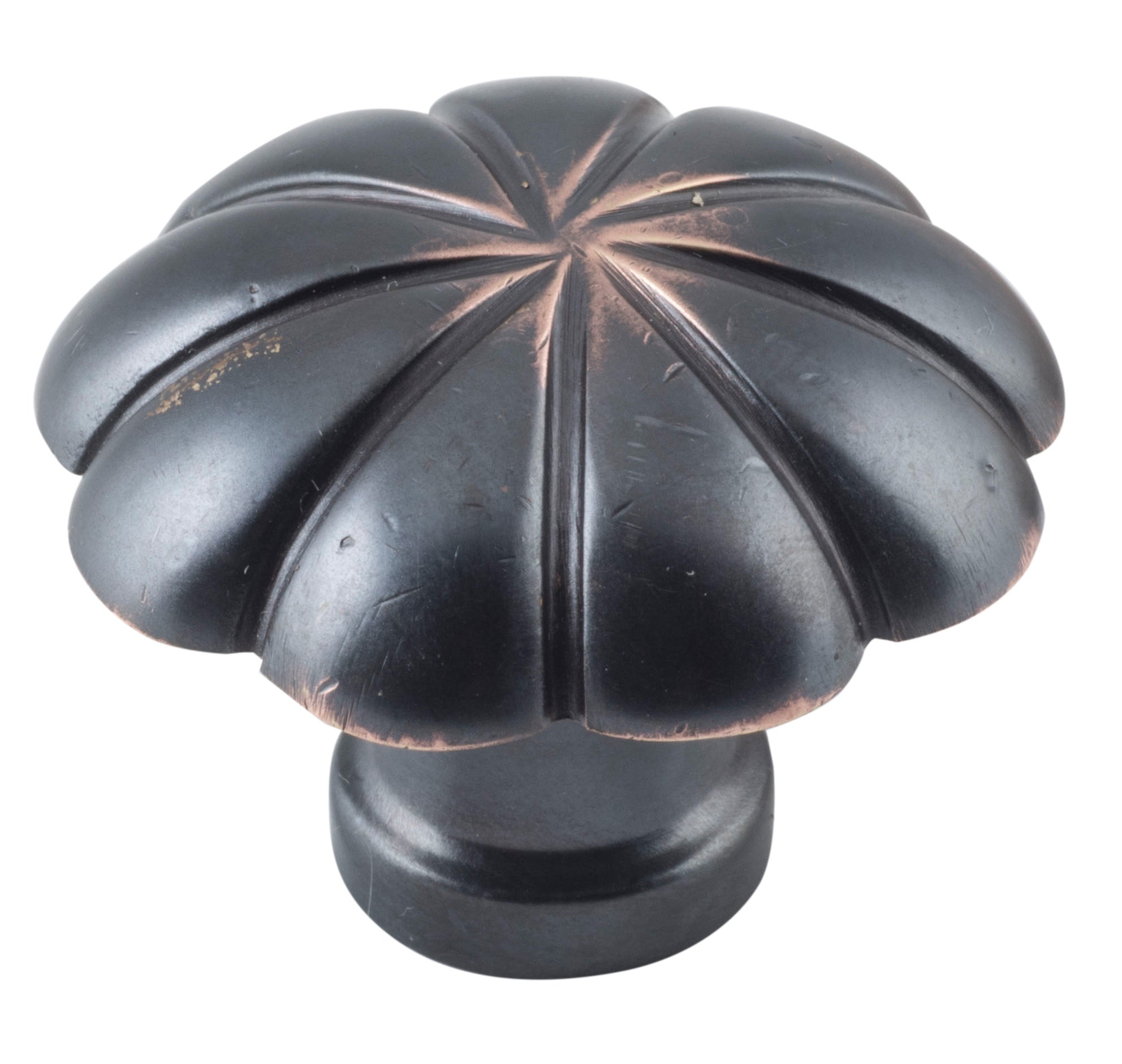 Fluted Cupboard Knob Antique Copper