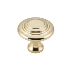 Domed Cupboard Knob Polished Brass / D32xP29mm