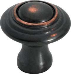 Domed Cupboard Knob Antique Copper / D25xP24mm
