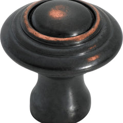 Domed Cupboard Knob Antique Copper / D25xP24mm
