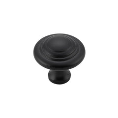 Domed Cupboard Knob Matt Black / D25xP24mm