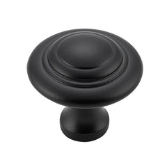 Domed Cupboard Knob Matt Black / D38xP35mm