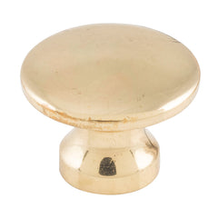 Curved Cupboard Knob Polished Brass / D16xP12mm