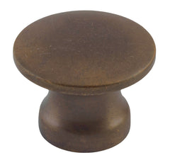 Curved Cupboard Knob Antique Brass / D19xP14mm