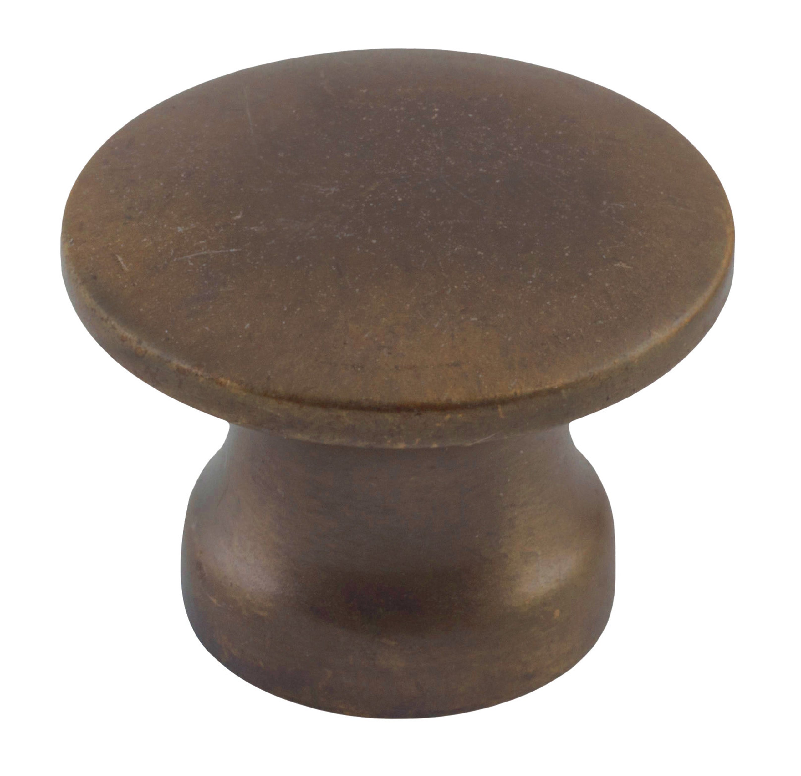 Curved Cupboard Knob Antique Brass / D19xP14mm