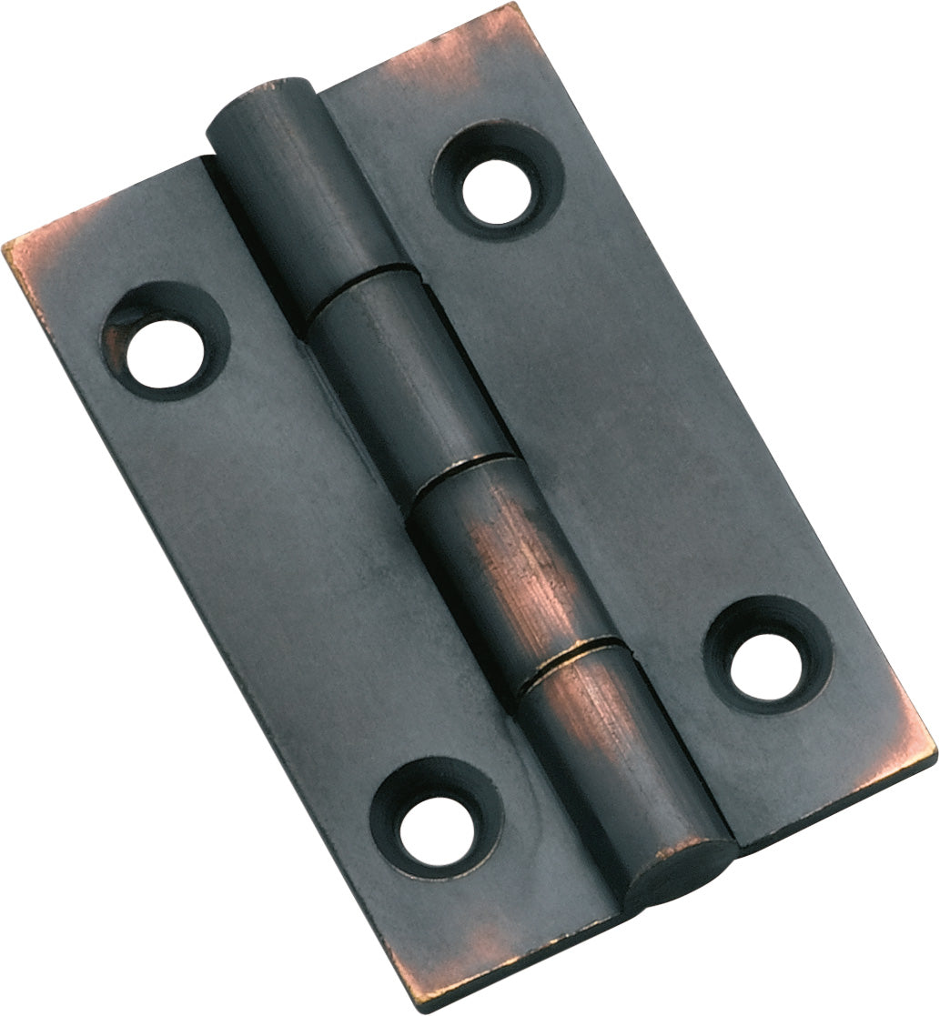 Fixed Pin Cabinet Hinge Antique Copper / H38xW22mm