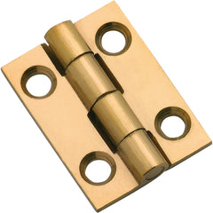 Fixed Pin Cabinet Hinge Polished Brass / H25xW22mm