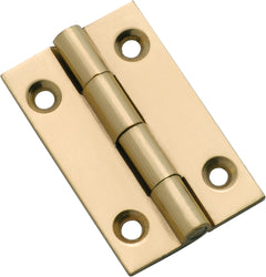 Fixed Pin Cabinet Hinge Polished Brass / H38xW22mm