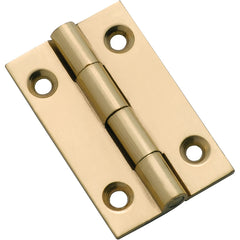 Fixed Pin Cabinet Hinge Polished Brass / H38xW22mm