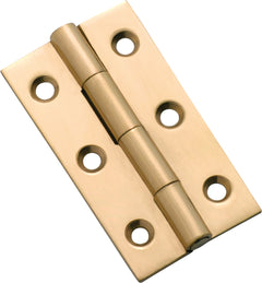 Fixed Pin Cabinet Hinge Polished Brass / H50xW28mm