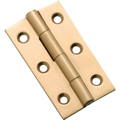 Fixed Pin Cabinet Hinge Polished Brass / H50xW28mm
