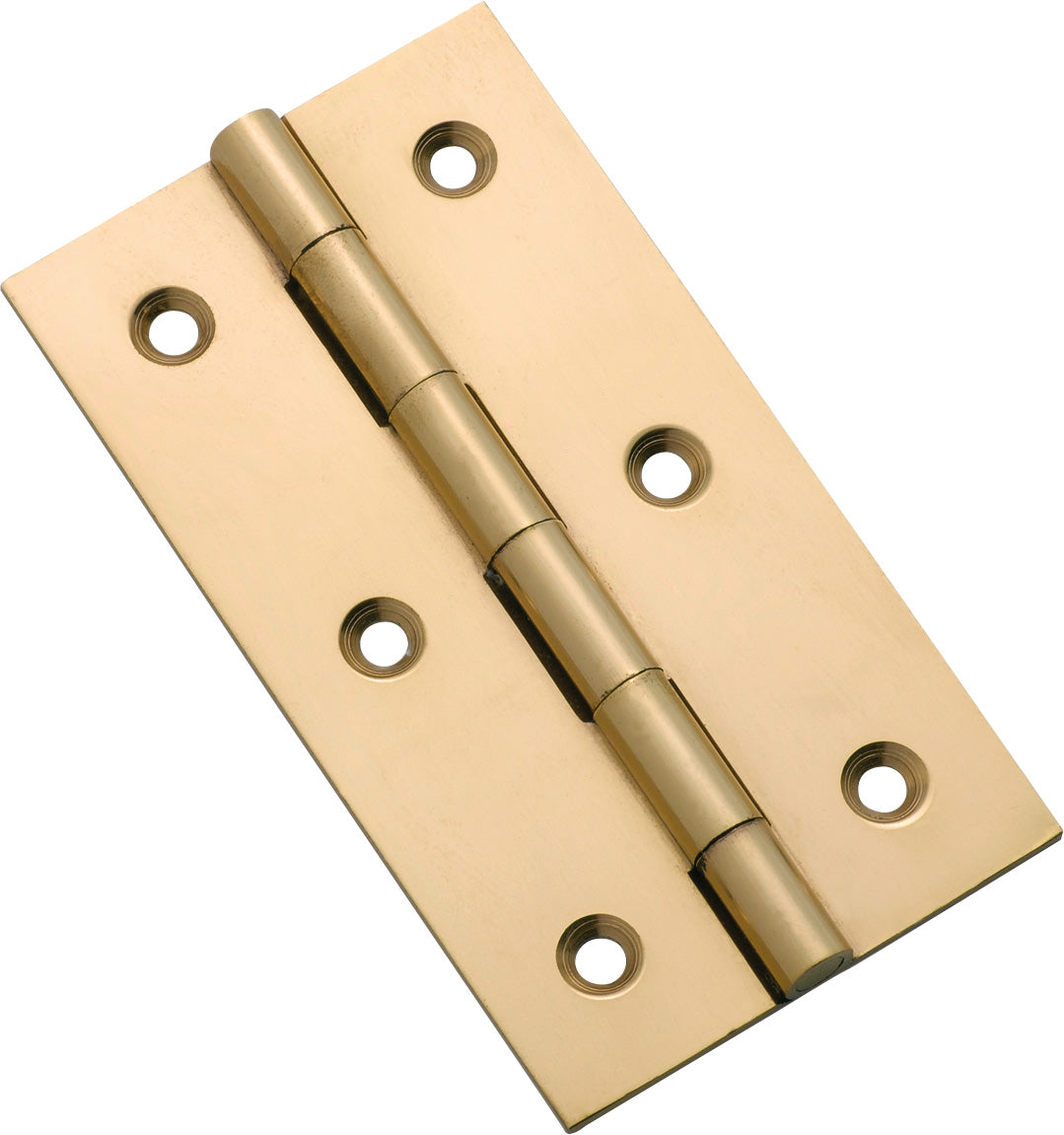 Fixed Pin Cabinet Hinge Polished Brass / H76xW41mm
