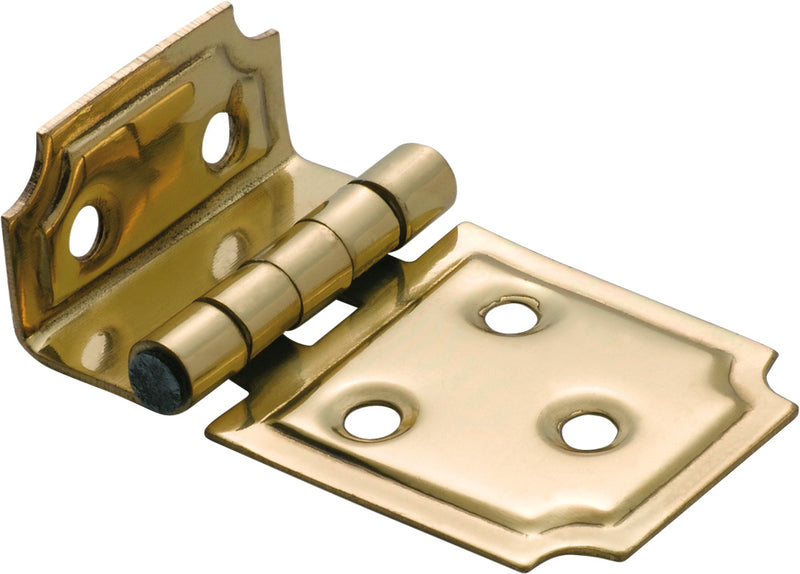 Square Offset Hinge Polished Brass