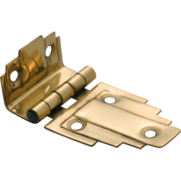Deco Offset Hinge Polished Brass