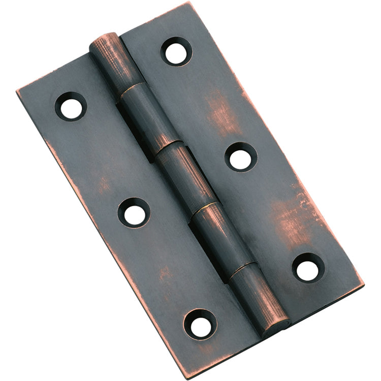 Fixed Pin Cabinet Hinge Antique Copper / H63xW35mm